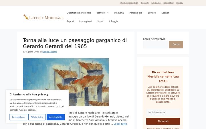 Screenshot of letteremeridiane.org