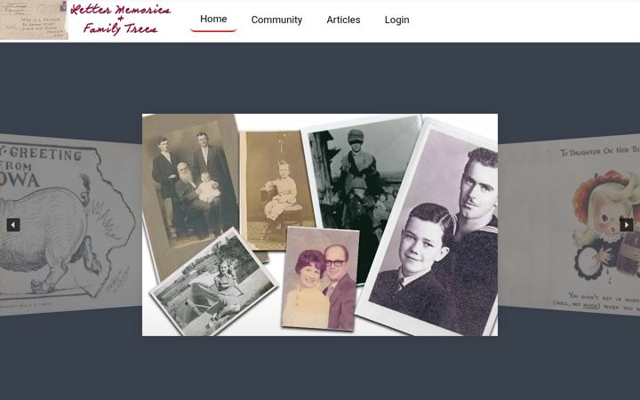 Screenshot of lettermemories.com