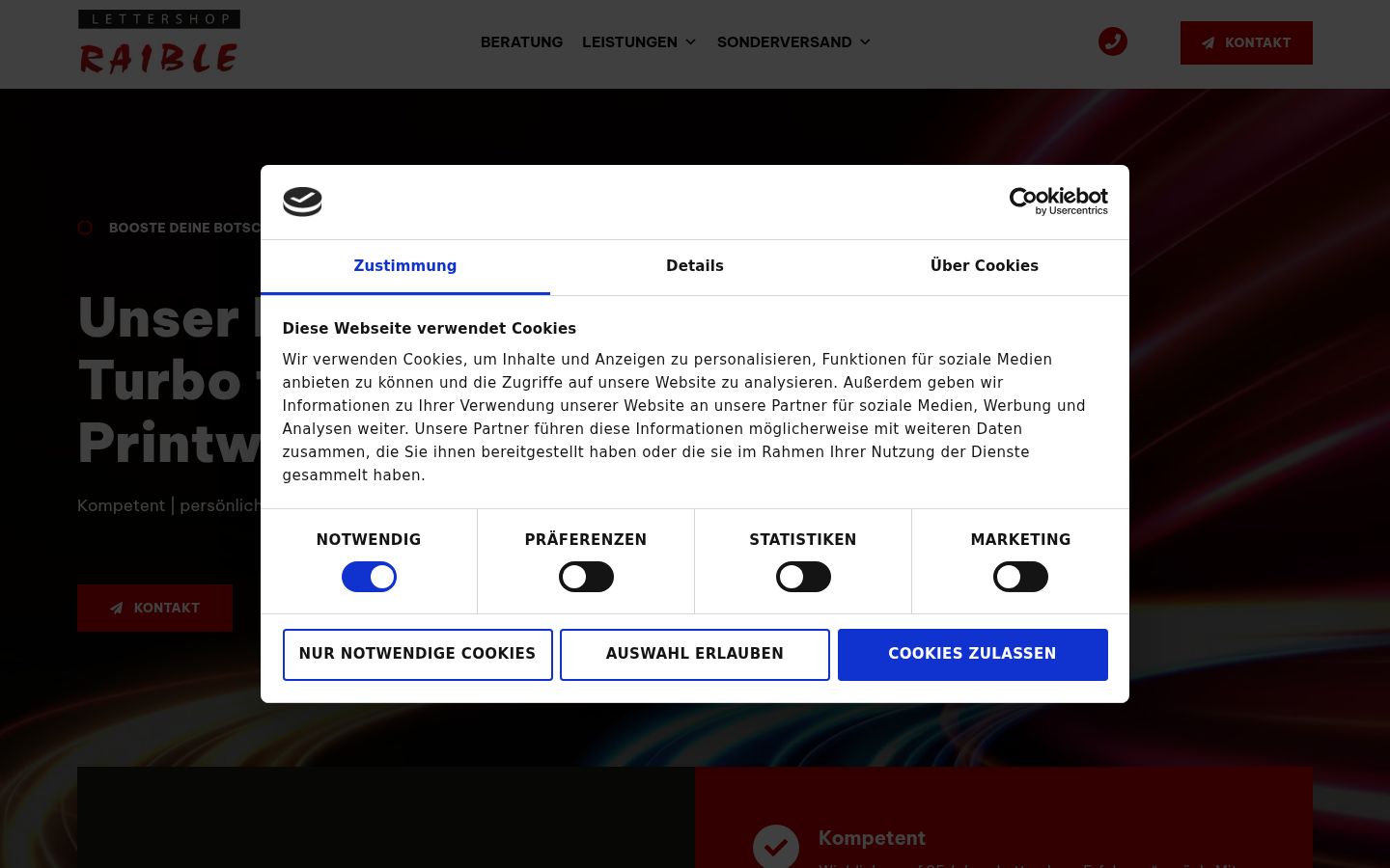 Snímek obrazovky baneru souhlasu zobrazeného před jakoukoli interakcí