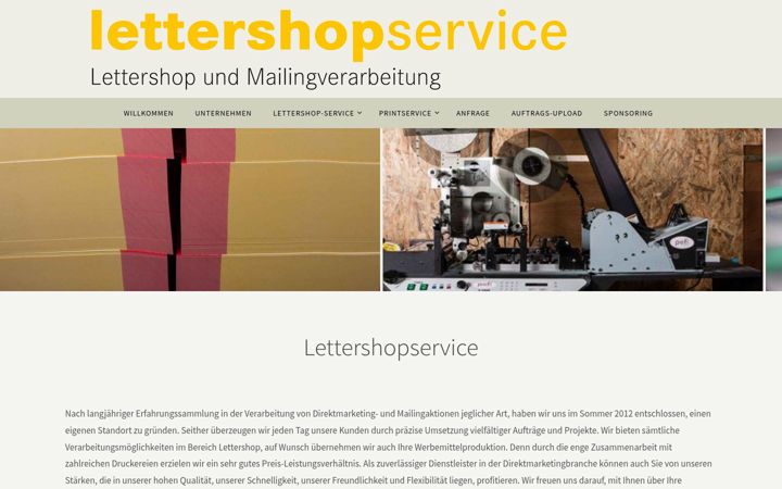 Screenshot of lettershopservice.de