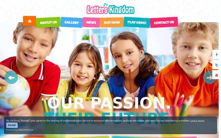 Screenshot of letterskingdom.com
