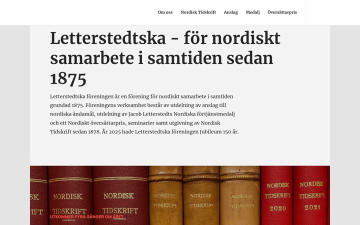 Captura de ecrã de letterstedtska.org