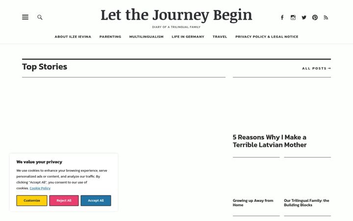 Screenshot of letthejourneybegin.eu