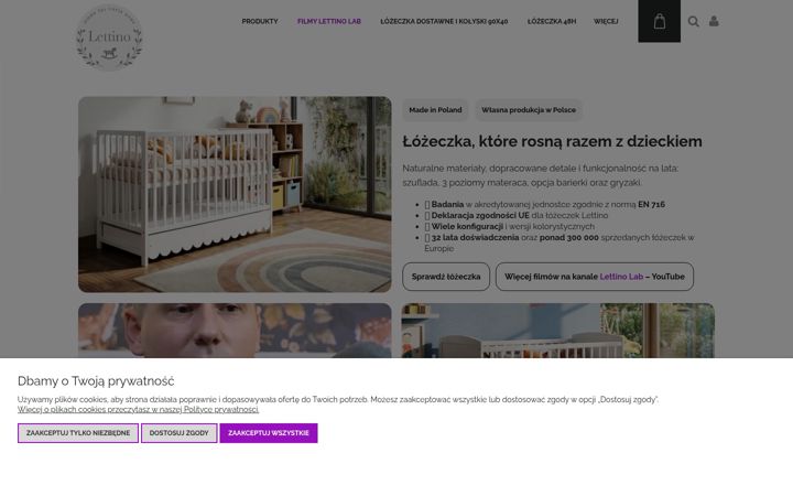 Screenshot of lettino.pl