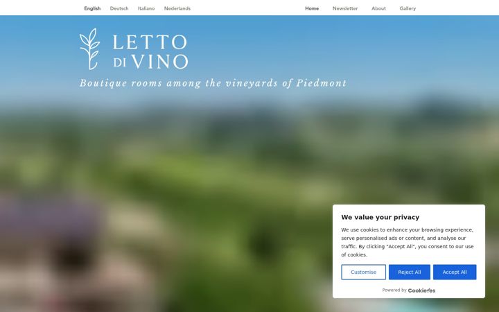 Screenshot of lettodivino.com