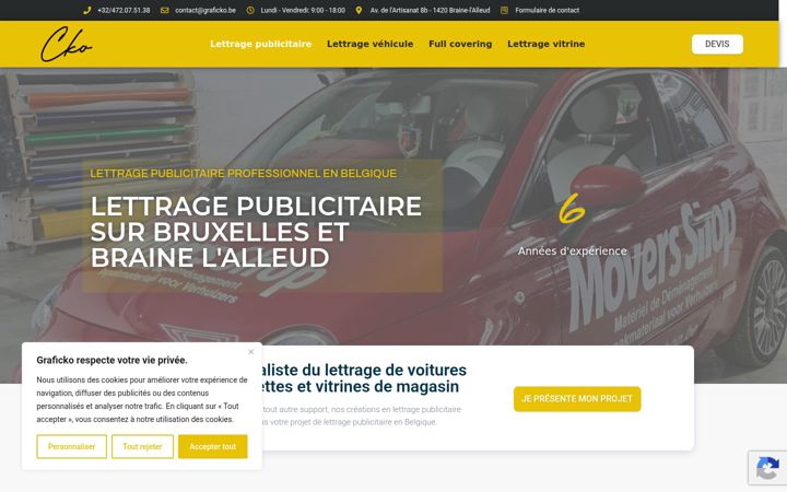 Screenshot of lettragepublicitaire.com