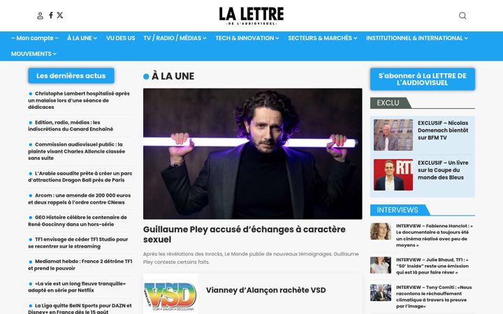 Screenshot of lettreaudiovisuel.com