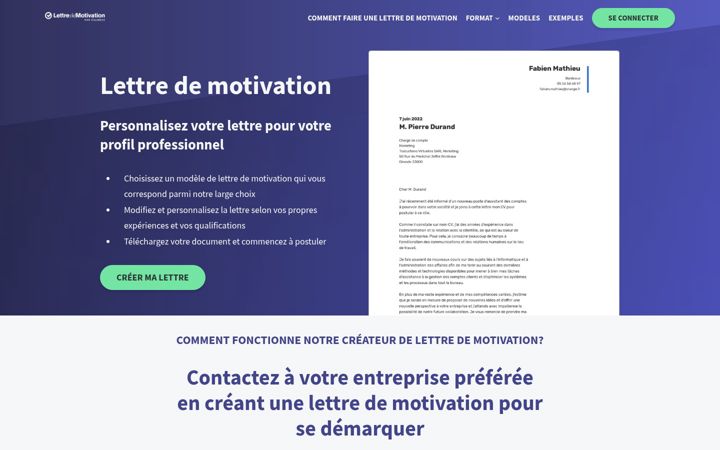 Screenshot of lettredemotivation.com