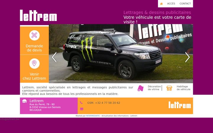 Screenshot stránky lettrem.be