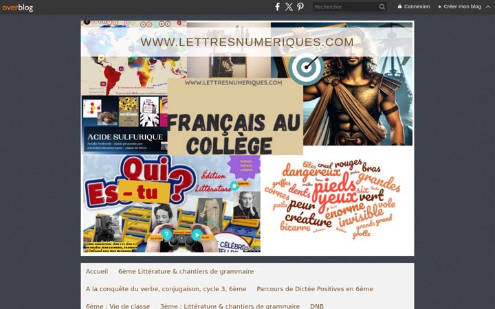 Screenshot of lettresnumeriques.com