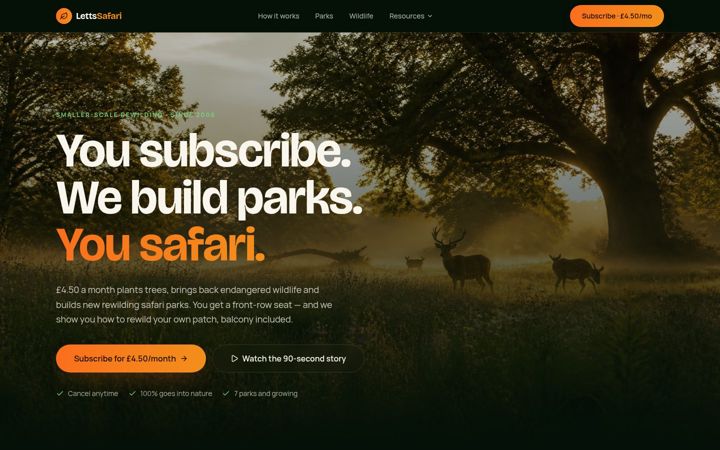 Screenshot of lettssafari.com
