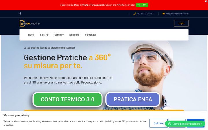 Screenshot of letuepratiche.com