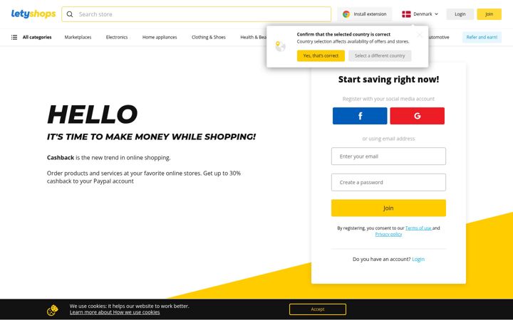 Ekrano kopija letyshops.com