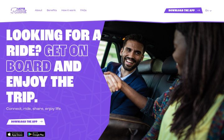 Screenshot of letzride.lu