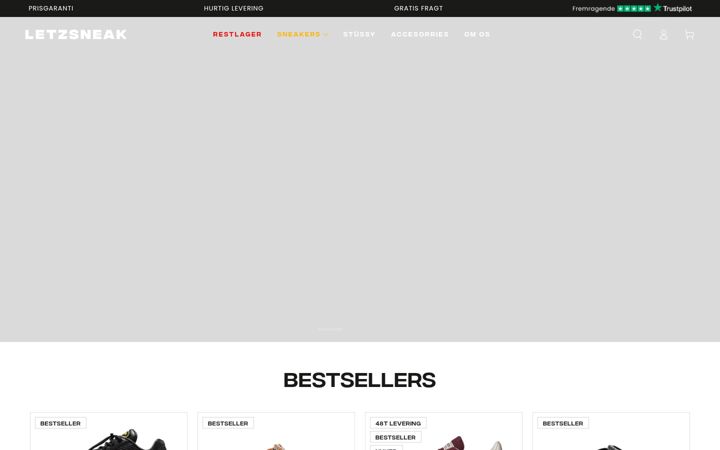 Screenshot van letzsneak.dk