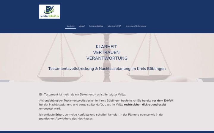 Screenshot of letzterwille71.de