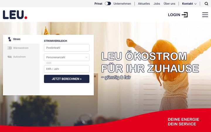 Screenshot of leu-strom.de