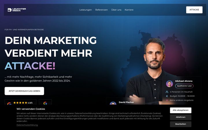 Screenshot of leuchter-media.com