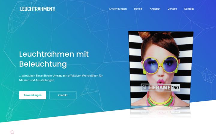 Screenshot of leuchtrahmen.net