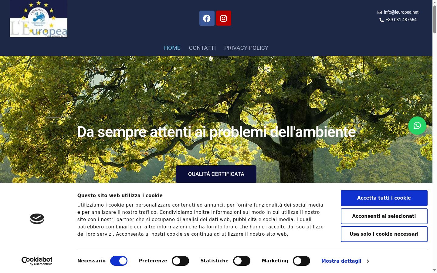 Captura de ecrã do banner de consentimento apresentado antes de qualquer interação
