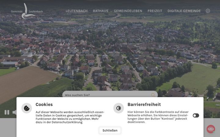 Screenshot of leutenbach.de