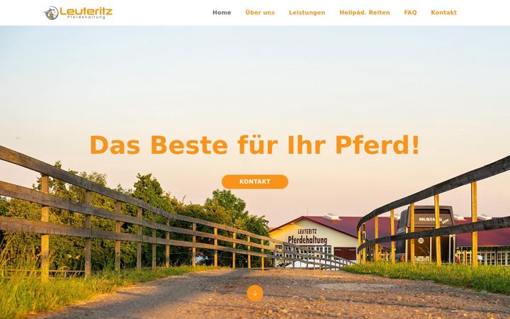 Screenshot of leuteritz-pferdehaltung.de