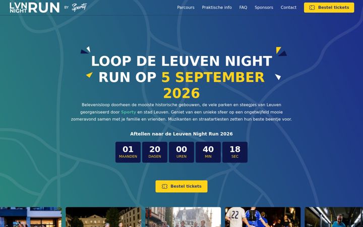 Screenshot of leuvennightrun.be