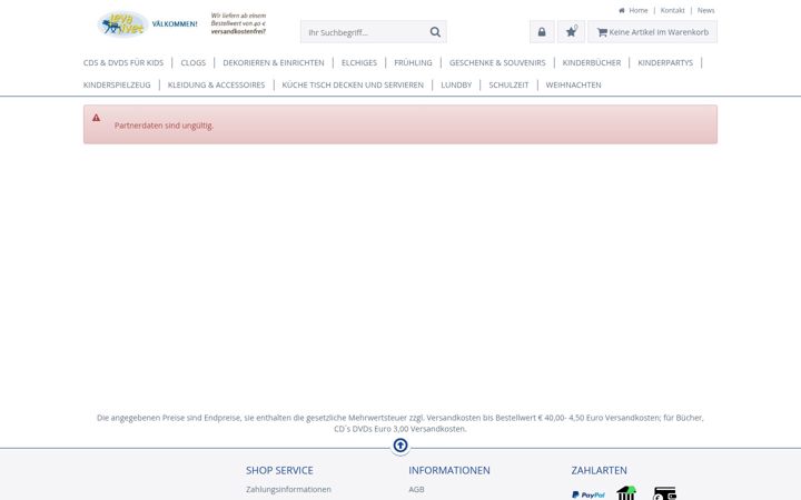Screenshot of leva-livet-shop.de