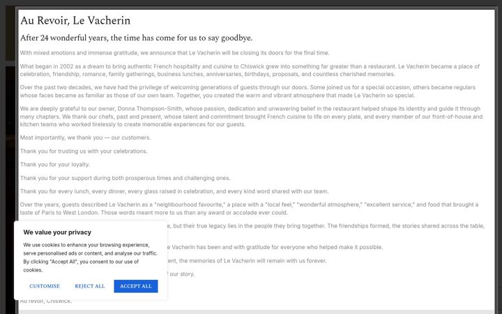 Screenshot of levacherin.com