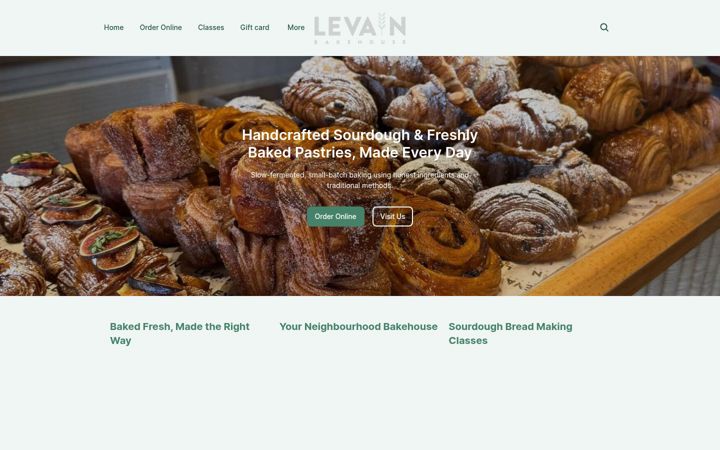 Screenshot of levainbakehouse.co.uk