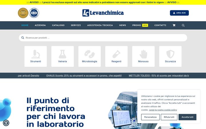 Screenshot of levanchimica.it