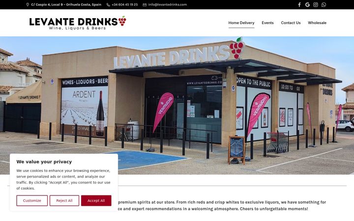 Screenshot of levantedrinks.com