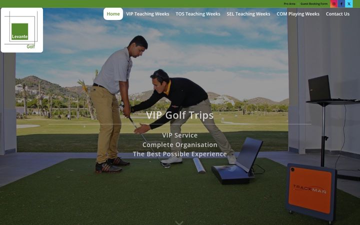 Skjermbilde av levantegolf.com