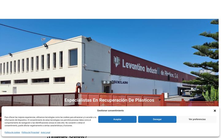 Screenshot of levantinaindustrialdeplasticos.com