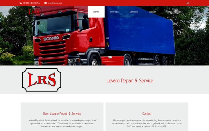 Screenshot of levaro.nl