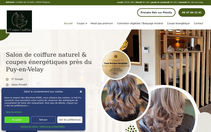 Screenshot of levasioncapilhair.fr