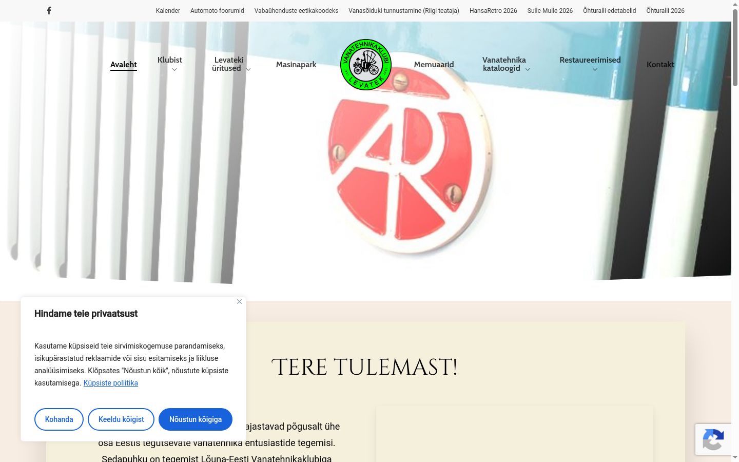 Kuvakaappaus suostumusbannerista, joka näytettiin ennen mitään vuorovaikutusta