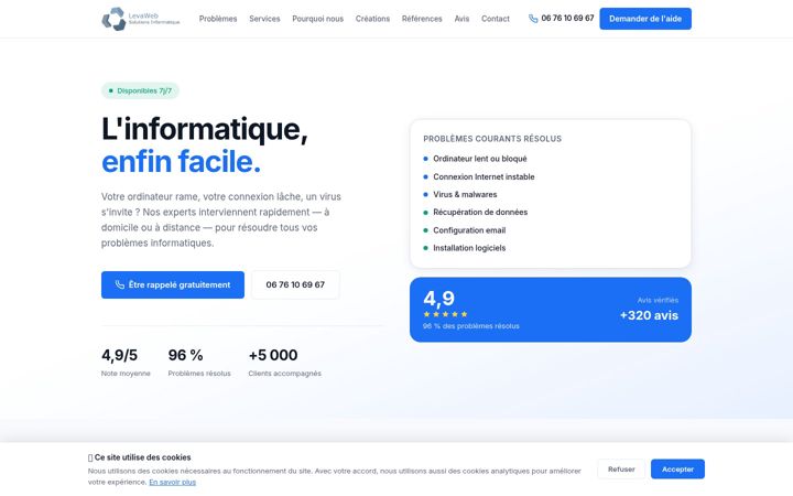Screenshot of levaweb.fr