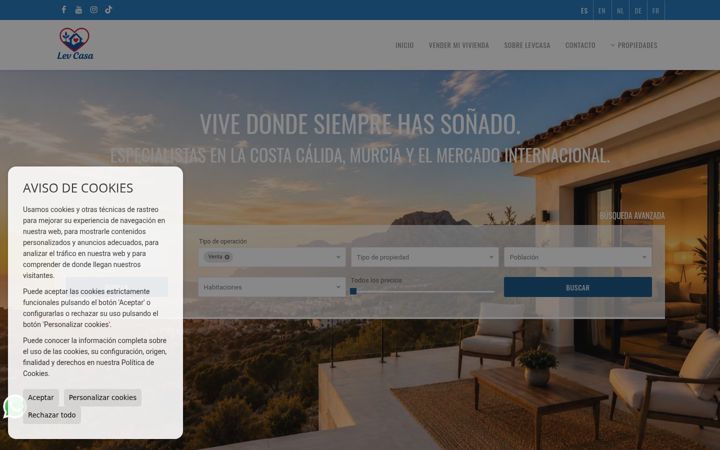 Screenshot of levcasa.com