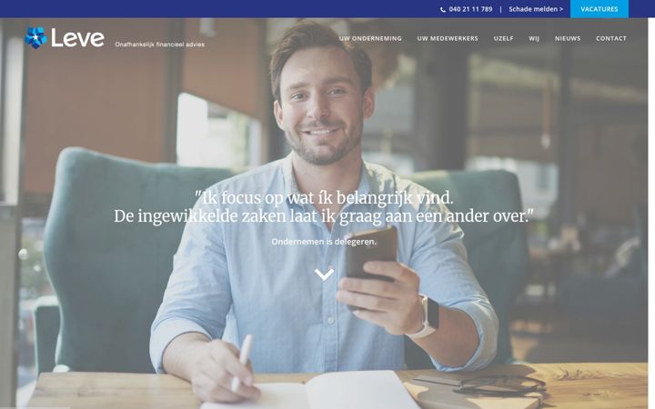 Screenshot of leve.nl