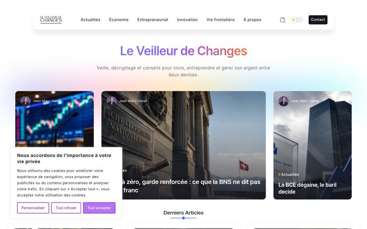 Screenshot of leveilleurdechanges.com