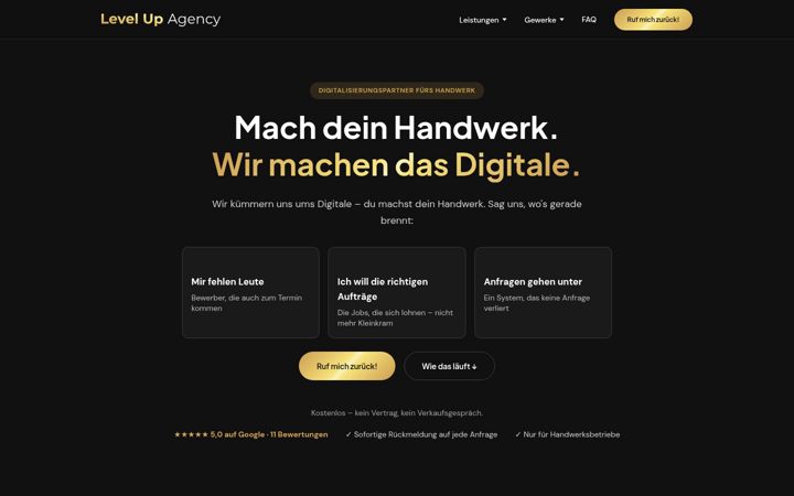 Screenshot of level-up-agency.de
