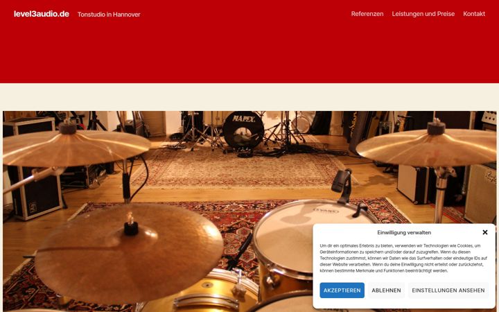 Screenshot of level3audio.de