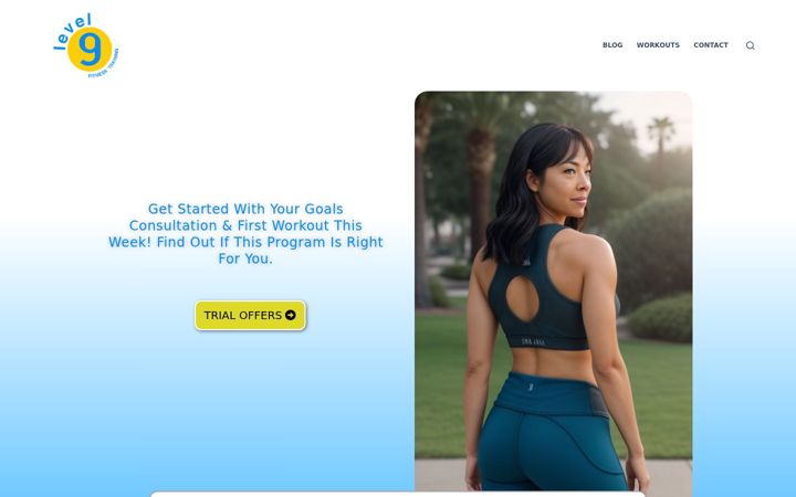 Screenshot of level9personaltraining.com