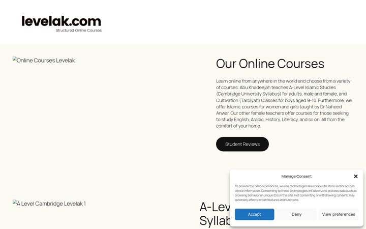 Screenshot of levelak.com