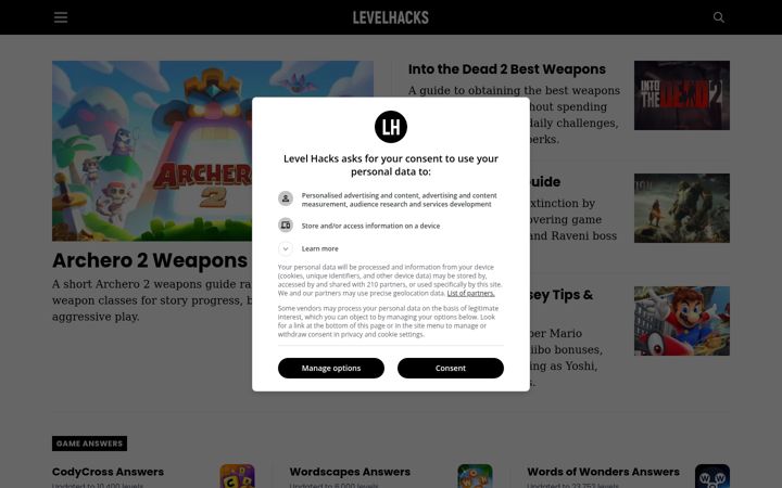Screenshot of levelhacks.com