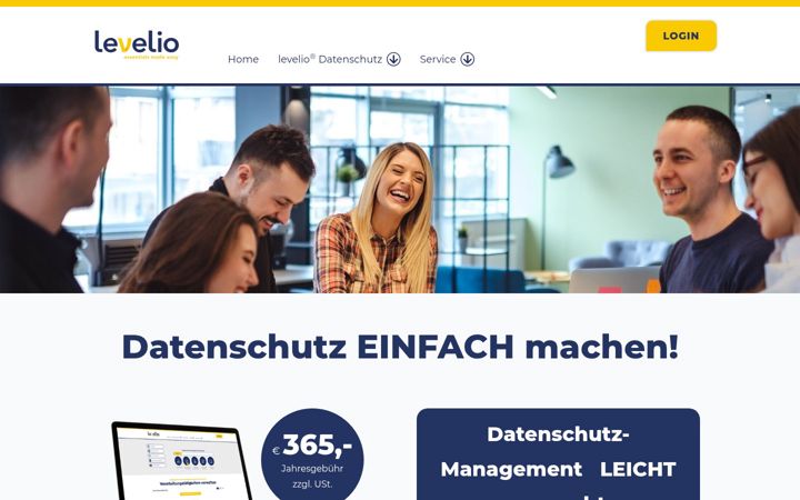 Screenshot of levelio.de
