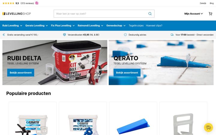 Screenshot of levellingshop.nl