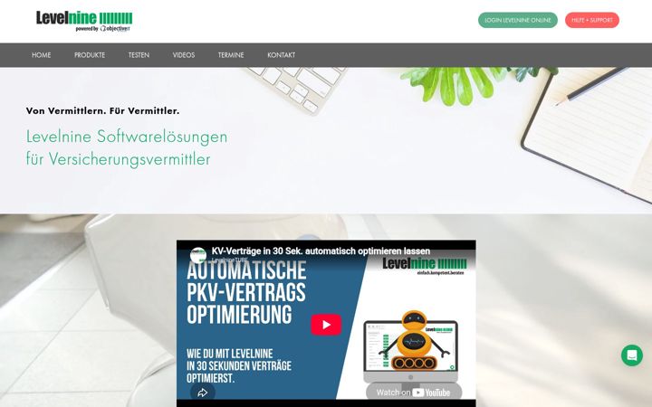 Screenshot of levelnine.de