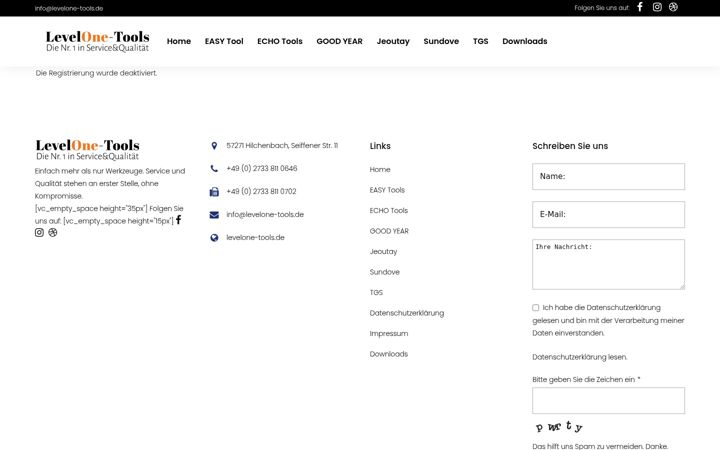 Screenshot of levelone-tools.de
